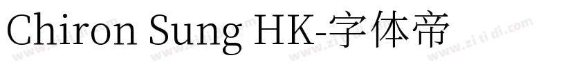 Chiron Sung HK字体转换